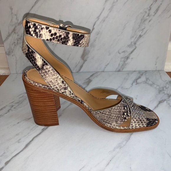 NIB MARC FISHER Leather Snakeskin Heels - Picture 2 of 4
